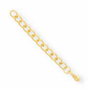 Appr&ecirc;ts en m&eacute;tal DQ cha&icirc;nette d'extension goutte Dor&eacute; (sans nickel)