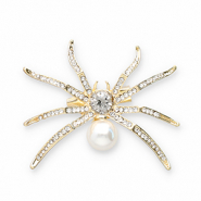 Broches araign&eacute;e Dor&eacute;-cristal