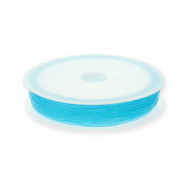 Fil &eacute;lastique 0.8mm Bleu turquoise