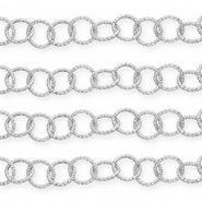 Appr&ecirc;ts en aluminium cha&icirc;ne maille jaseron Argent&eacute;