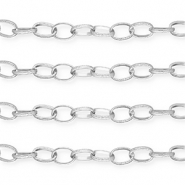 Appr&ecirc;ts en aluminium cha&icirc;ne maille jaseron maille for&ccedil;at Argent&eacute;