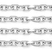 Appr&ecirc;ts en aluminium cha&icirc;ne maille jaseron maille for&ccedil;at Argent&eacute;