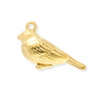 Breloques en acier Inox oiseau Dor&eacute;