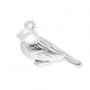 Breloques en acier Inox oiseau Argent&eacute;