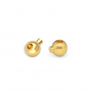 Appr&ecirc;ts en m&eacute;tal DQ Eco-brass&reg; perles &agrave; &eacute;craser rond Dor&eacute; (sans nickel)