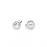 Appr&ecirc;ts en m&eacute;tal DQ Eco-brass&reg; perles &agrave; &eacute;craser rond Argent&eacute; antique (sans nickel)