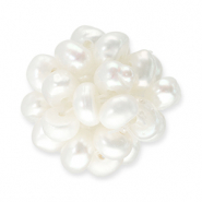 Grappe de perles d'eau douce Blanc naturel