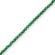Perles &agrave; facettes Vert &eacute;meraude