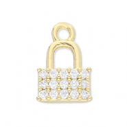 M&eacute;tal TQ laiton breloques mousqueton Dor&eacute;-transparent