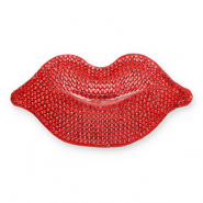 Pendentifs accroche-regard avec strass kiss Rouge