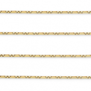 Appr&ecirc;ts en acier Inox cha&icirc;ne maille jaseron rectangle Dor&eacute;