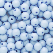 Perles acryliques 6 mm mat Bleu glac&eacute;