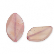 Pierres naturelles perles Quartz ovale Transparent rose p&ecirc;che-violet magenta