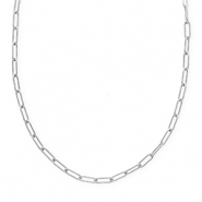 BY31&reg; Colliers en acier Inox cha&icirc;ne maille Argent&eacute;