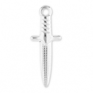 Breloques en acier Inox poignard Argent&eacute;