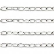 Appr&ecirc;ts en acier Inox cha&icirc;ne maille jaseron maille for&ccedil;at Argent&eacute;