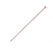Appr&ecirc;ts en acier inox clou &agrave; t&ecirc;te boule 50 mm Dor&eacute;rose