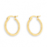 Boucles d'oreilles en acier inox cr&eacute;oles Dor&eacute;
