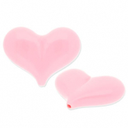 Perles acryliques c&oelig;ur Rose