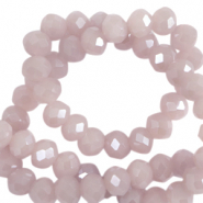 Perles &agrave; facettes 3x2mm disque Heishi Lavande brouillard-pearl shine coating