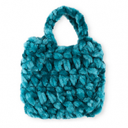 Sacs crochet&eacute;s &agrave; la main Bleu p&eacute;trole
