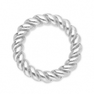 Appr&ecirc;ts en acier inox anneau ferm&eacute; 8 mm Argent&eacute;