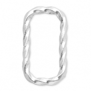 Appr&ecirc;ts en acier inox connecteur rectangle Argent&eacute;