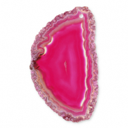 Pierres naturelles pendentifs Agate goutte Multicolore rose-orange
