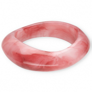Bracelets jonc en r&eacute;sine Rose