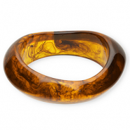 Bracelets jonc en r&eacute;sine Transparent marron ambre