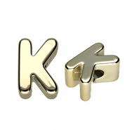 Perles acryliques alphabet lettre K Dor&eacute;