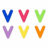 Perles acryliques alphabet lettre V Multicolore