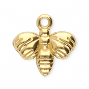Breloques en acier Inox abeille Dor&eacute;