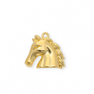 Breloques en m&eacute;tal DQ&reg; cheval Dor&eacute; (sans nickel)