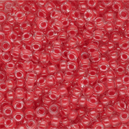 Perles de rocailles Miyuki 8/0 Dark Coral Lined Crystal 8-0226