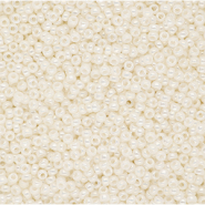 Perles de rocailles Miyuki 15/0 Ceylon Ivory Pearl White 15-591