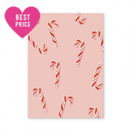 Cartes &agrave; bijoux sucre d'orge Rose-rouge-blanc