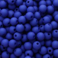 Perles acryliques 6 mm Bleu royal