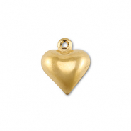 Breloques en acier Inox coeur Dor&eacute;