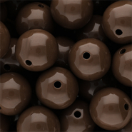 DQ Perles acryliques 18 mm brillant Cappuccino brown 19-1220 TCX