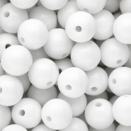 DQ Perles acryliques 14 mm brillant Snow white 11-0602 TCX