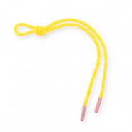 Porte-cl&eacute;s paracorde Jaune-blanc-rose clair