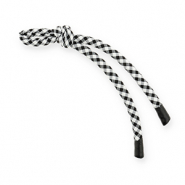 Porte-cl&eacute;s paracorde Noir-blanc