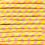 Paracorde tendance 6 mm Jaune-rose clair-vert lime
