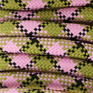 Paracorde tendance 10 mm Vert olive-rose clair-noir