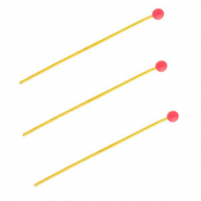 BY31&reg; Appr&ecirc;ts en acier inox clous &agrave; t&ecirc;te boule 35 mm Dor&eacute;-rouge