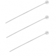 BY31&reg; Appr&ecirc;ts en acier inox clous &agrave; t&ecirc;te boule 35 mm Argent&eacute;