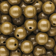 DQ Perles acryliques 12 mm brillant Wood thrush brown 17-1129 TCX