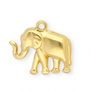 Breloques en acier Inox &eacute;l&eacute;phant Dor&eacute;