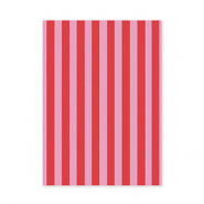BY31&reg; Cartes &agrave; bijoux lignes droites Rouge-rose